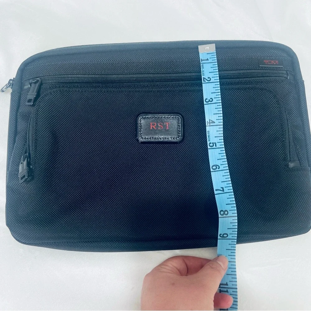 Tumi Black Laptop Bag with Zipper Closure